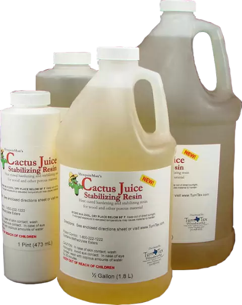  BVV Cactus Juice Stabilizing Resin for Woodworking - Cures &  Hardens Soft Wood for DIY Projects, Carpentry - 1 Gallon Cactus Juice Resin  - Activator Included : Tools & Home Improvement