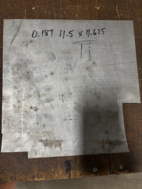Titanium .187" 11.5"x11" 6al-4v- see picture