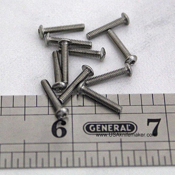 Screw 2-56 Button Head 1/2" Thread Length Stainless Steel - 25ct