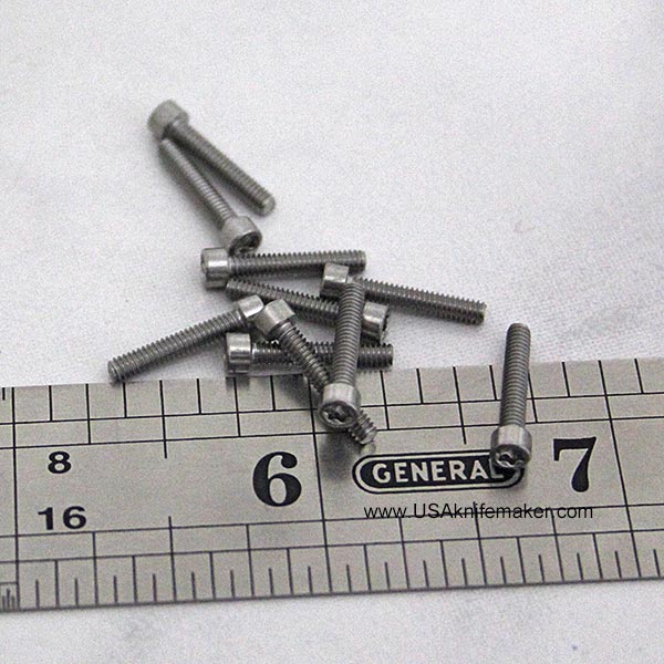 Screw 2-56 Socket Head 1/2" Thread Length Stainless Steel - 25ct