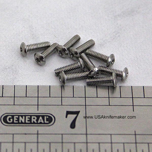Screw 2-56 Button Head .300" Length Stainless Steel - 25ct