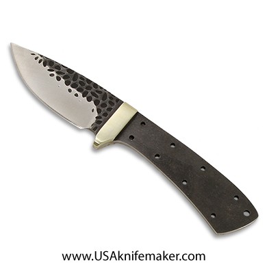 Hunting Knife Blade 035 - 9Cr18MoV Stainless Steel - Hammered Finish