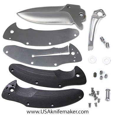 KMS Liner Lock Flipper Knife Kit - 440C