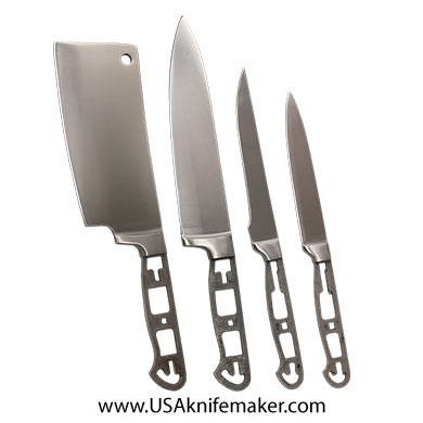 Kitchen Knife Blade Blank Set- S078- 4 Piece Set 
