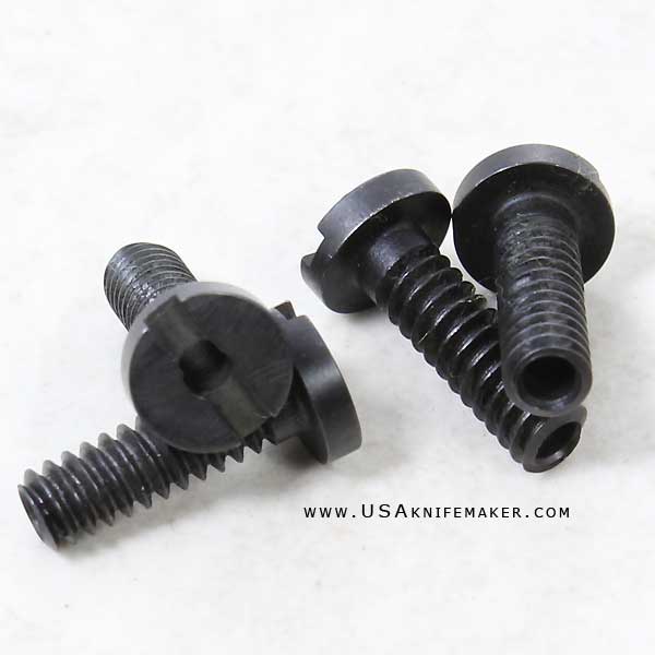 Chain Ring Bolt 7/16" Black MALE dia x .56"L 1/4"-28 Thread