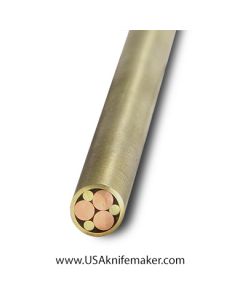 Mosaic - USA KMS Brass Mosaic Pin for Knife Handle #102-2- 1/4" Diameter