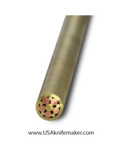 Mosaic - USA KMS Brass Mosaic Pin for Knife Handle #103- 1/4" Diameter