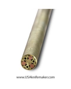 Mosaic - USA KMS Brass Mosaic Pin for Knife Handle #104- 1/4" Diameter