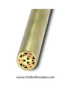Mosaic - USA KMS Brass Mosaic Pin for Knife Handle  #175- 3/8" Diameter