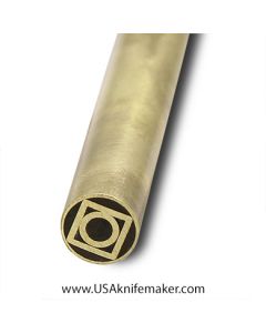 Mosaic - USA KMS Brass Mosaic Pin for Knife Handle #176- 3/8" Diameter