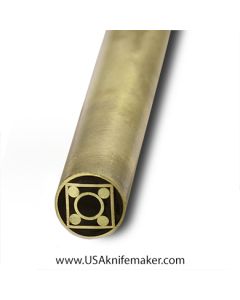 Mosaic - USA KMS Brass Mosaic Pin for Knife Handle #177- 3/8" Diameter