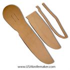 Sheath Kit #6 - Leather - for knives with blades up to 2” wide by 10" long
