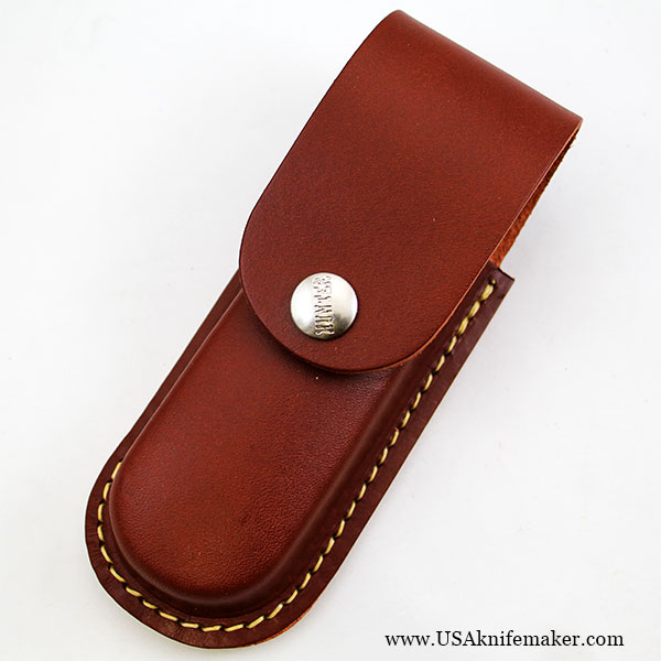 Leather - Folded Knife Case - Fits 4 3/4" to 5 1/2" Closed