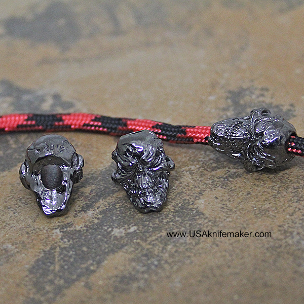 Skull - Grins Skull Bead Hematite