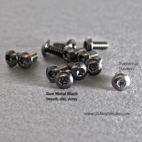 Screw 2-56 Button Head 1/4" Thread Length Stainless Steel Gun Metal Black - 25ct