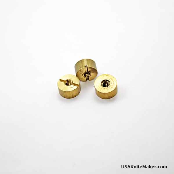 Two Brass Tang Nuts Knifemaking Supplies * 