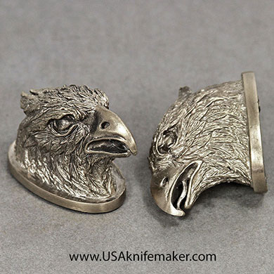 Pommel #4 Eagle Head - Nickel Silver