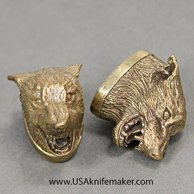Wolf Head Pommel - Bronze