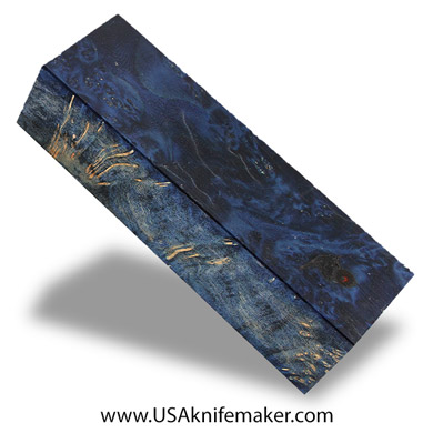 Amboyna Burl Knife Block - Dyed - #3006 - 1.73" x 1.44" x 5.52"