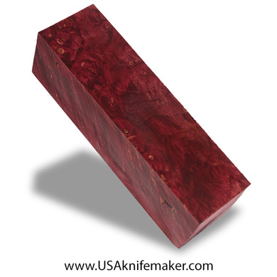 Amboyna Burl Knife Block - Dyed - #3020 - 1.7" x 1.65" x 5.65"