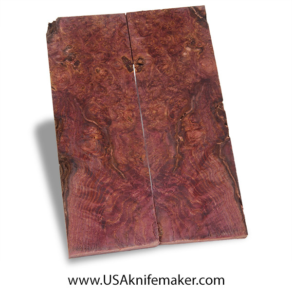 Black Ash Burl Knife Scales - Stabilized - Dyed - #3041 - .45" x 2" x 6"