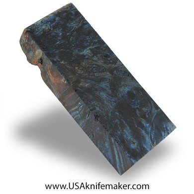 Box Elder Burl Knife Block -Dyed - Stabilized - #3040 - 1.2" x 1.8" x 5.05"