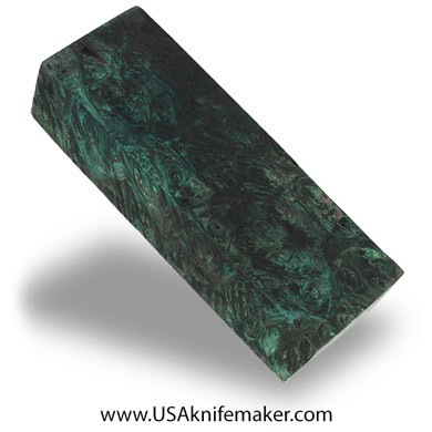 Box Elder Burl Knife Block -Dyed - Stabilized - #3073 - 1.2" x 1.7" x 5"