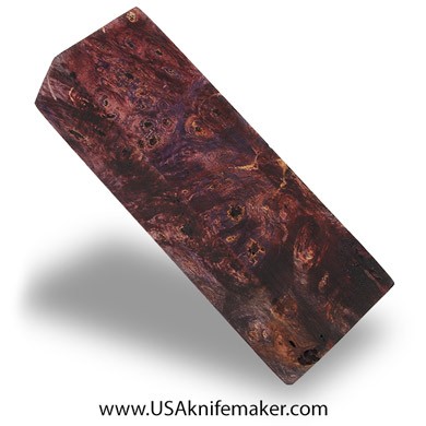 Box Elder Burl Knife Block -Dyed - Stabilized - #3082 - 1.25" x 1.6" x 5.25"