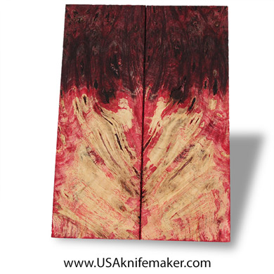 Wood -Buckeye Burl Knife Scales- Double Dyed - #4008 - 1.75" x 0.45" x 5"