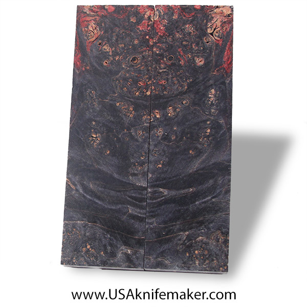 Big Leaf Maple Burl Knife Scales - Stabilized - Dyed - #4013 - .45" x 1.6" x 5.3"