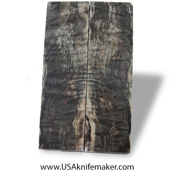 Big Leaf Maple Burl Knife Scales - Stabilized - Dyed - #4021 - .45" x 1.6" x 5.5"
