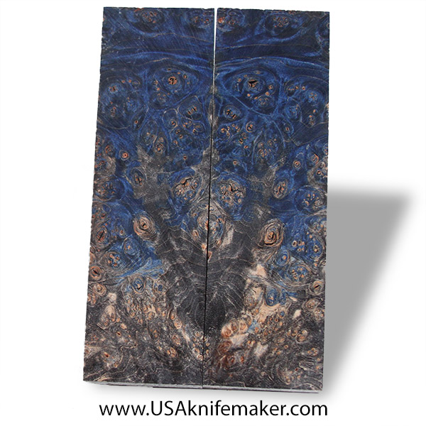 Big Leaf Maple Burl Knife Scales - Stabilized - Dyed - #4025 - .44" x 1.64" x 5.5"