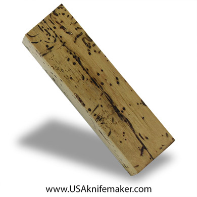 Spalted Maple Black Line Burl Knife Block - Dyed - #3025 - 1.6"x 0.8"x 5.25"