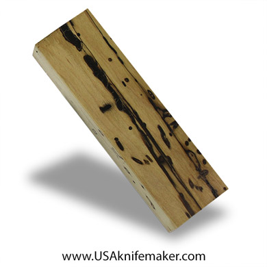 Spalted Maple Black Line Burl Knife Block - Dyed - #3028 - 1.6"x 0.8"x 5.25"