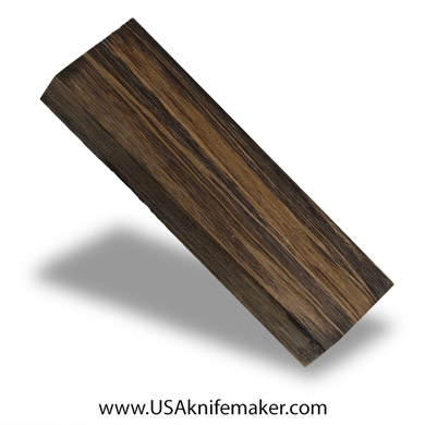 Black Line Maple Burl Knife Block - Dyed - #3036- 1.6"x 0.88"x 5.45"