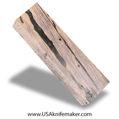 Spalted Maple Black Line Burl Knife Block - Dyed - #3065 - 1.6"x 0.9"x 5.5"