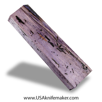Spalted Maple Black Line Burl Knife Block - Dyed - #3078 - 1.6" x 0.75" x 5.5"