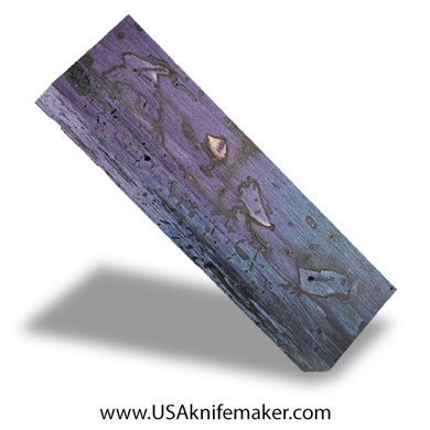 Spalted Maple Black Line Burl Knife Block - Dyed - #4019 - 1.6"x 0.85"x 5.5"