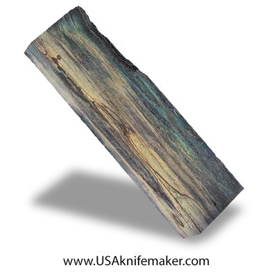 Spalted Maple Black Line Burl Knife Block - Dyed - #4028 - 1.5"x 0.8"x 5.5"