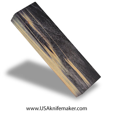 Black Line Maple Burl Knife Block - Double Dyed - #4083 - .75” x 1.5“ x 5.5“