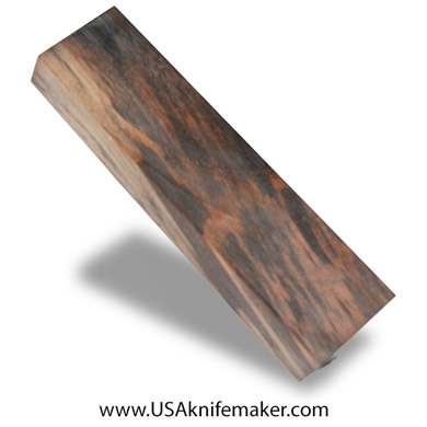 Spalted Maple Black Line Burl Knife Block - Dyed - #4100 - .75” x 1.5“ x 5.5“