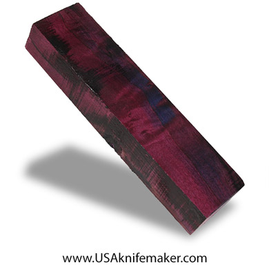 Black Line Maple Burl Knife Block - Double Dyed - #4114 - 1.42” x 0.95“ x 5.9“