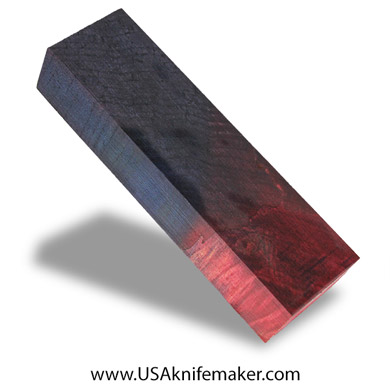 Black Line Maple Burl Knife Block - Double Dyed - #4115 - 1.15” x 1.65“ x 5.65“