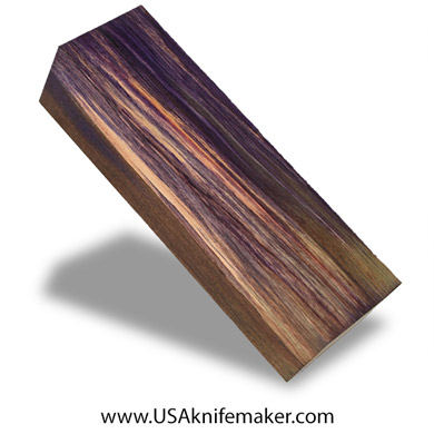 Black Line Maple Burl Knife Block - Double Dyed -#4116 - 1.4” x 1.6“ x 5.55“