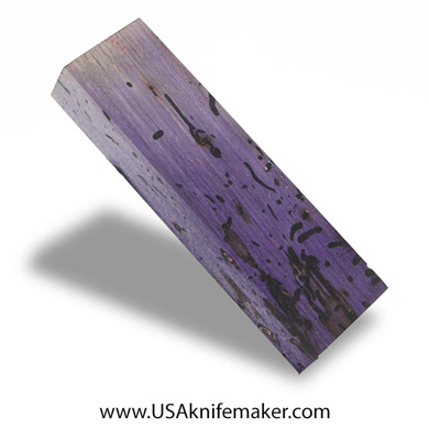 Spalted Maple Black Line Burl Knife Block - Dyed - #3061 - 1.6"x 0.85"x 5.55"