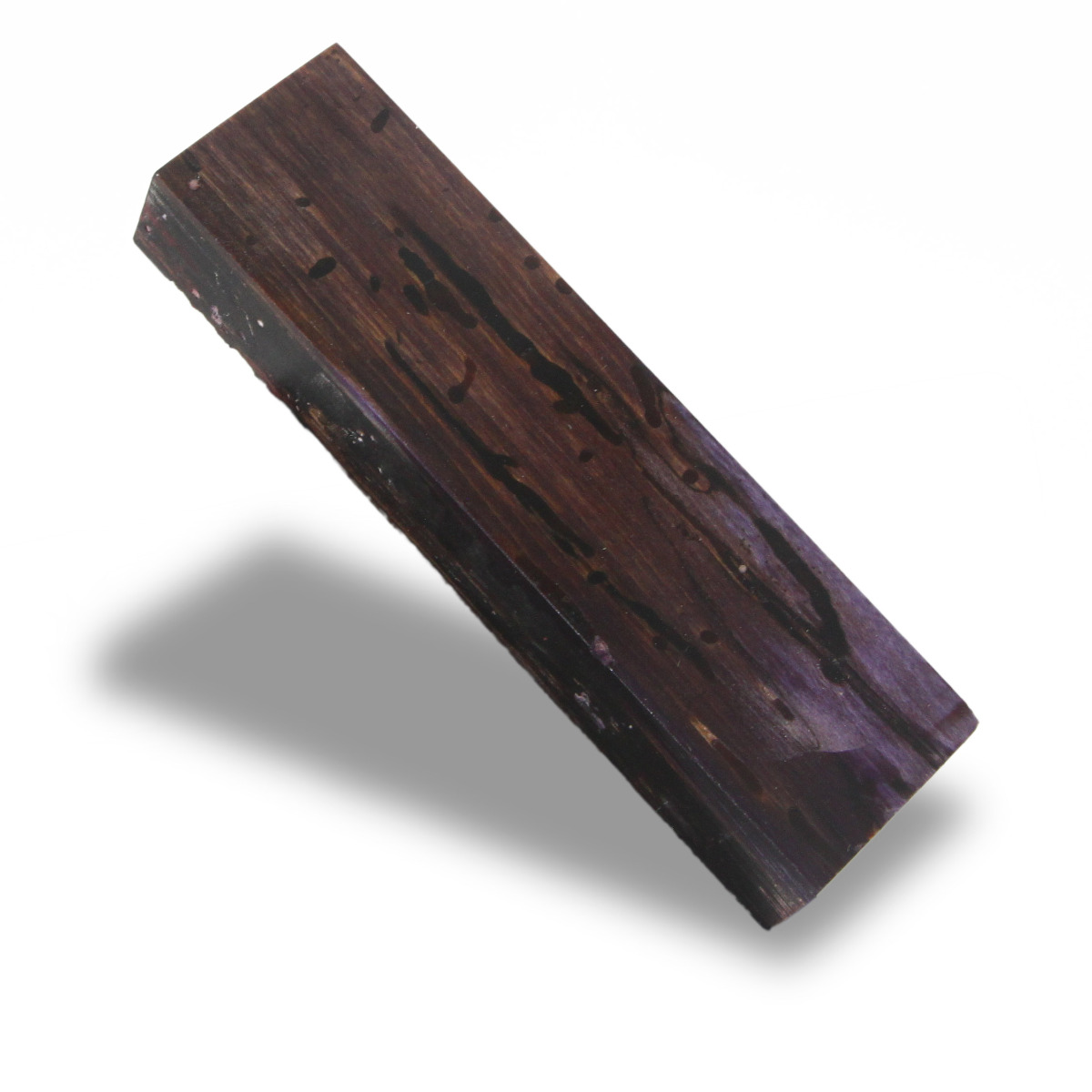 Spalted Maple Black Line Burl Knife Block - Dyed - #4032 - 1.5"x 0.8"x 5.4"