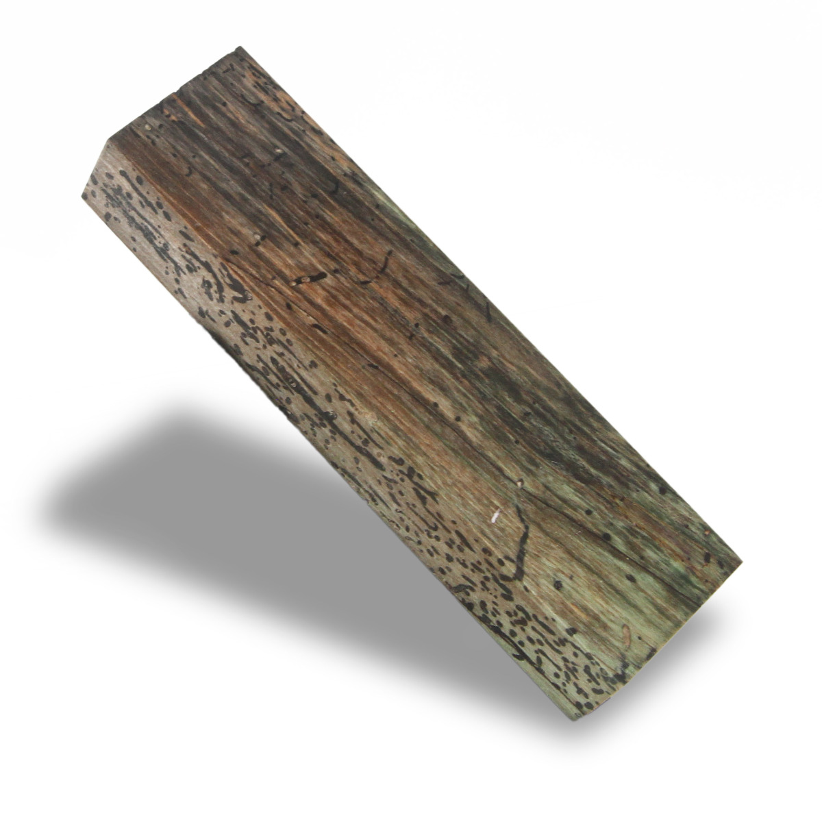 Spalted Maple Black Line Burl Knife Block - Dyed - #4036- 1.5"x 0.85"x 5.55"