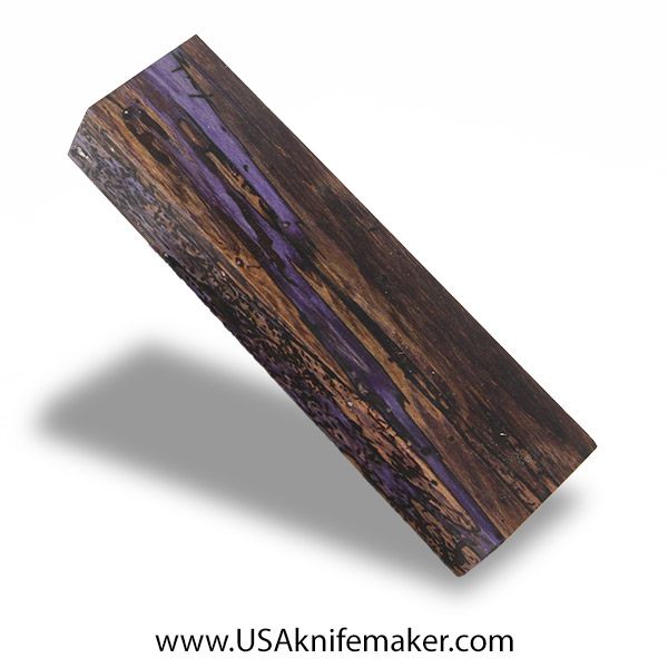 Spalted Maple Black Line Burl Knife Block - Dyed - #4042 - 1.5"x 0.85"x 5.5"