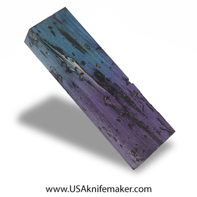 Spalted Maple Black Line Burl Knife Block - Dyed - #4048 - 1.65"x 0.88"x 5.55"