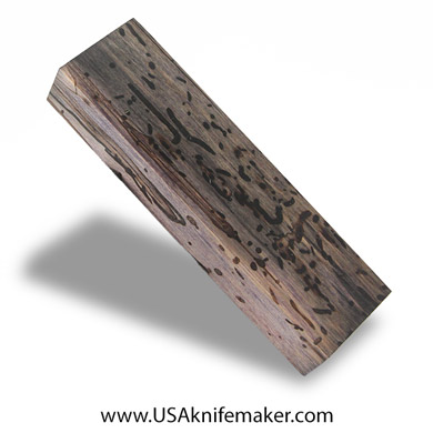 Spalted Maple Black Line Burl Knife Block - Dyed - #4057 - 1.55"x 0.85"x 5.5"